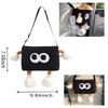 Cute Animal Car Trash Can, 2-Function Hanging Organizer with Tissue Dispenser - Plush Seat Back Storage Bag