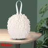 3PS Chenille Hand Towels Kitchen Bathroom Hand Towel Ball with Hanging Loops Quick Dry Soft Absorbent Microfiber Towels
