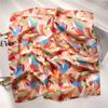 Summer Silky Smooth Kerchief Popular Print Headcloth Luxury Silk Scarves Fashion Sunscreen Muffler Square Shawl Bandanna Foulard