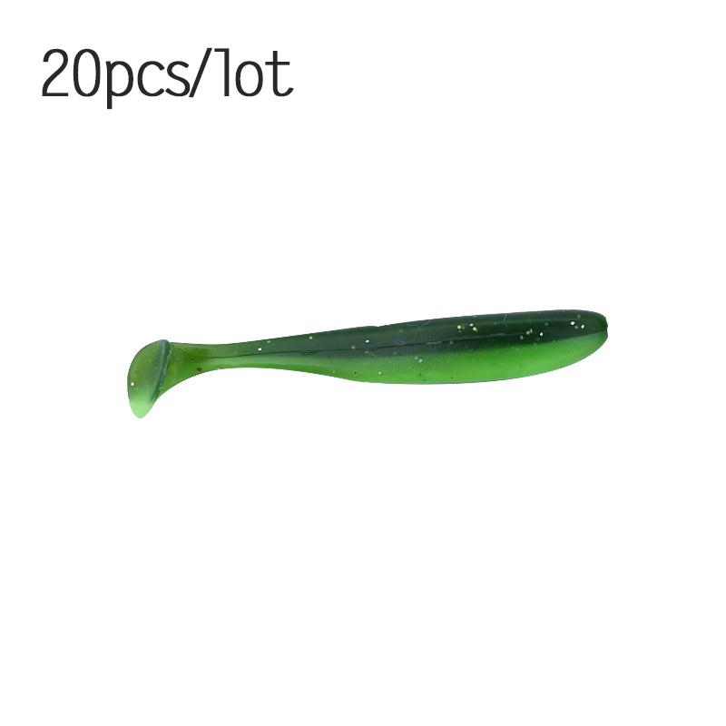 Worms Soft Fishing Lures Multi Colors 20pcs/lot Silicone Rubber Baits Tackles