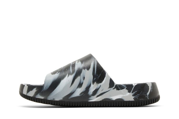 Men's Slides Nike Calm Slide Marble Black Grey Black/Black/Black