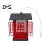 Birds Feeder for Outdoors Hanging Metal Mix Seeds Feeder with Double Suet Cage Outside Wild Birds Feeder for Garden Backyard Decor