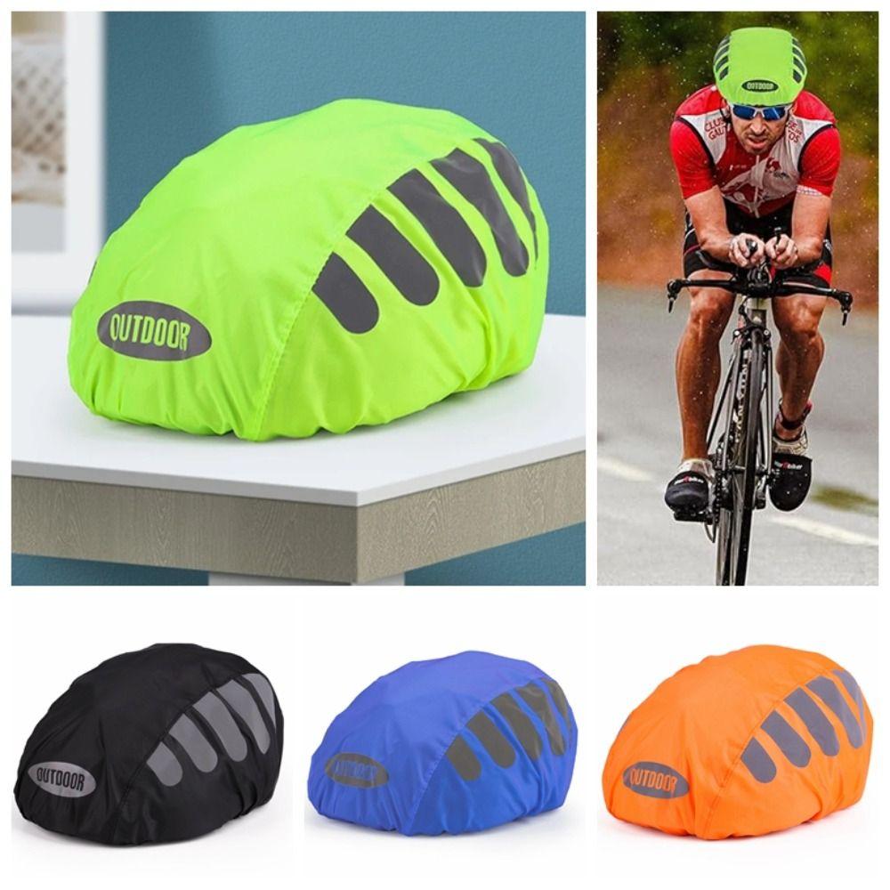 High Visibility Bike Helmet Rain Cover Waterproof Helmet Protection Cover  MTB Road