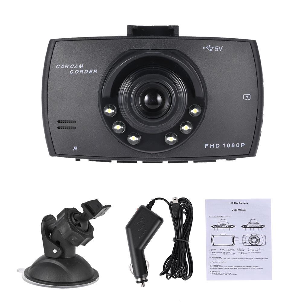 Черный 1080P HD Driving Recorder Сверхчеткий автомобильный видеорегистратор Dashcam Video Recorder