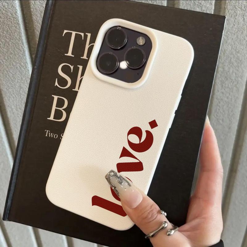 Бордовый чехол для телефона с текстом о любви, подходит для iPhone 17 16 15 14 13 12 11 Pro/ Max /Plus, противоударная задняя крышка