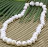 Natural White Freshwater 10-11mm Pearl Nearround Chain Beads Necklace for Women Choker Party Gifts Jewelry 18inch