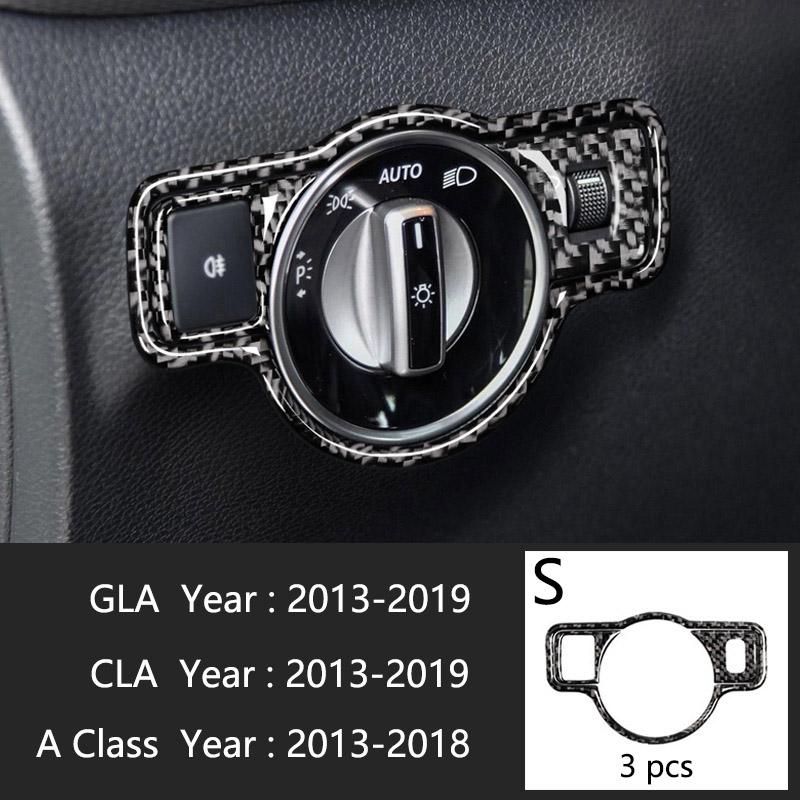Автомобильный Стайлинг Карбоновая внутренняя панель кнопок Декоративная крышка Отделка Наклейка Рамка Для Mercedes Benz A Class W176 GLA X156 CLA