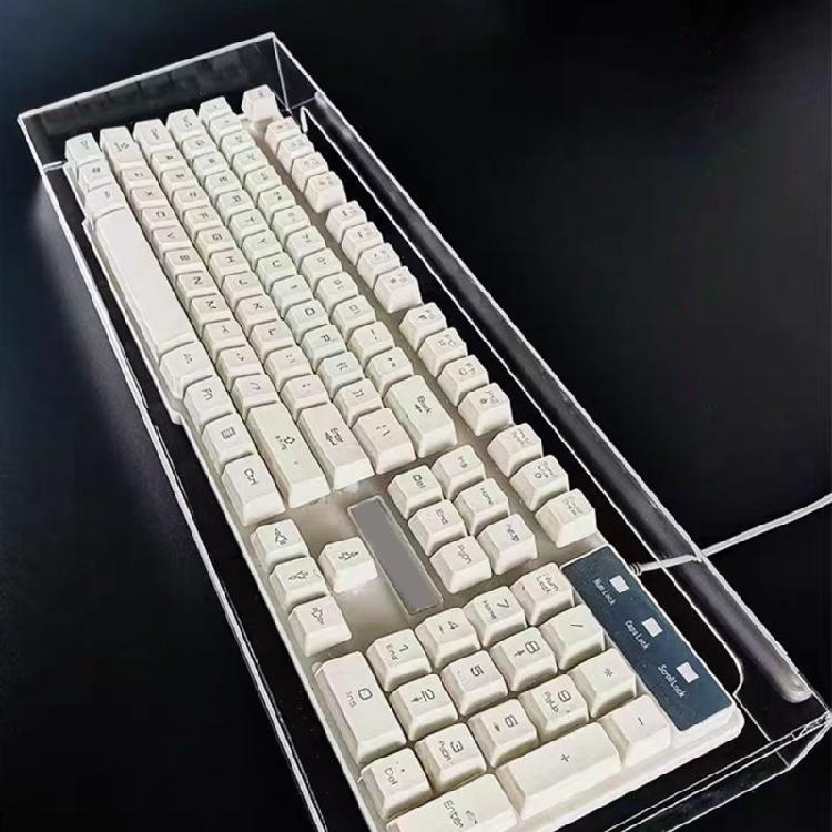 Clear Acrylic Keyboards Protectors Full Coverage 104-108Keys Dustproof Shield Spillproof Layer For Office Setups And Pet Safety