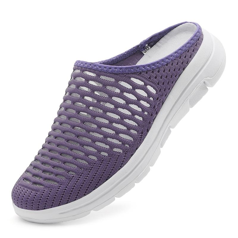 Сетчатые женские туфли на плоской подошве Кроссовки на платформе Ортопедические туфли на плоской подошве Сандалии с подушечками Тапочки для ходьбы Женские шлепанцы Zapatos