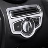 Car Styling Headlight Switch Buttons Decorative Covers Trim Interior Sticker for Mercedes Benz W205 C Class GLC Auto