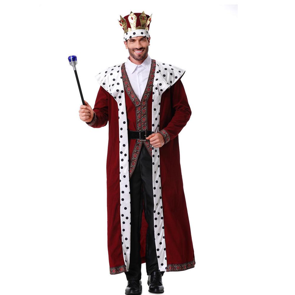 Plus Size Medieval Roman Court King's Halloween Costume for Men