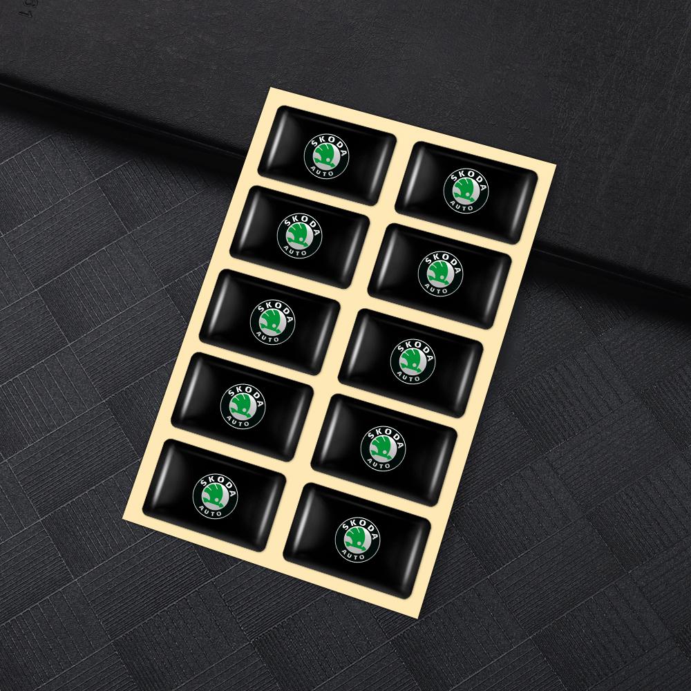 3D Epoxy Car Styling Decal Emblem Interior Decoration Sticker Auto Accessories For Skoda Octavia Fabia Scala Rapid Kamiq Kodiaq agh399