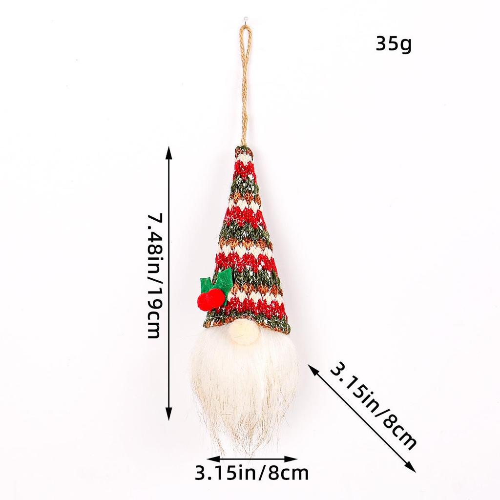 Кукла Рудольф и украшения в виде гномов без лиц с огоньками и пайетками для Рождества