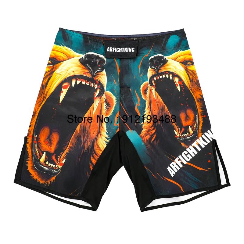 Мужские быстросохнущие боксерские шорты, «Тигр и лев», шорты ММА, штаны для кикбоксинга, гимнастические единоборства, бокс муай-тай