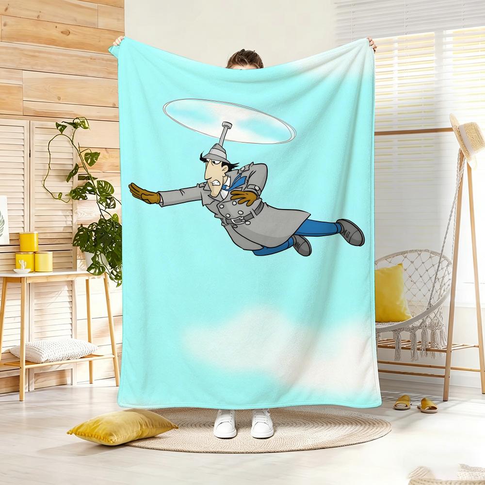 Anime I-Inspector GadgetS Throw Lightweight Flannel Blanket Soft Skin-friendly for Summer Cooling