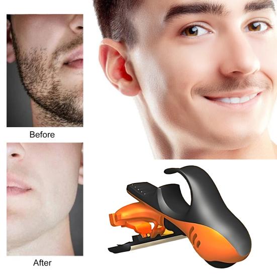 Manual Fast Bald Hair Clipper Ergonomic Bald Razor Compatible with HB4/HB6 Blades Portable Scalp Facial Hair Trimmer Travel-Friendly Haircut Kit