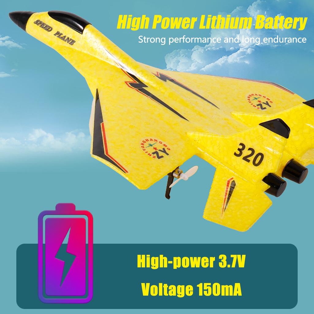 RC Airplane with Light Model Aircrafts EPP Foam Fighter Rechargeable Gliding Airplane