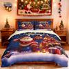 3 шт. Набор пододеяльников без наполнителя с принтом «Счастливого Рождества» и Санта-Клауса, разные размеры, постельное белье для общежития, праздничное украшение, машинная стирка