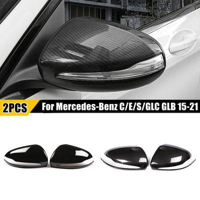 Для Benz E GLC S C Класса W205 W213 X253 W222 W238 LHD ABS Накладка на боковое зеркало автомобиля Колпачок крыла Накладка на внешнюю дверь Наклейка