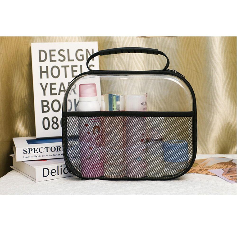 Front Mesh Pocket Clear Travel Storage Case Waterproof Blocks Toy Storage Bin Small Items