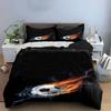 Flaming soccer ball design. Bedding sets Duvet cover sets Duvet covers Pillowcases(1 * Duvet Cover 2 * Pillowcases without duvet insert)