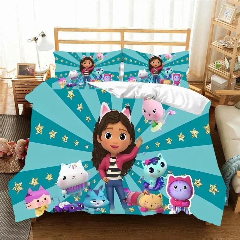 Комплект постельного белья Gabbys D-Dollhouse, пододеяльник, одеяло, односпальная кровать, двуспальная кровать, для детей, девочек и мальчиков, подарок, комплект постельного белья размера «king size»