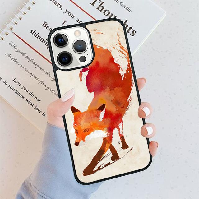Акварельная живопись Чехол для телефона с лисой Для iPhone 17 Air 15 16 16e 11 12 13 14 Pro Max Чехол Для iPhone 17 Air Max Plus Fundas