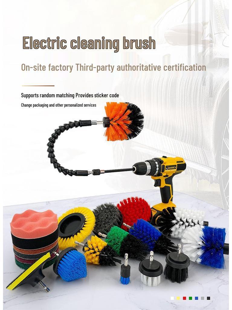 Electric Drill Brush Set: 12-14 Pieces for Cleaning, Polishing, & Grinding with Round Disc for Tile and Carpet