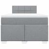 Maison Exclusive - Sommier à lattes de lit et matelas gris clair 120x190 cm tissu