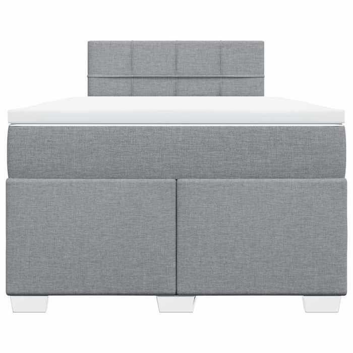 Maison Exclusive - Sommier à lattes de lit et matelas gris clair 120x190 cm tissu