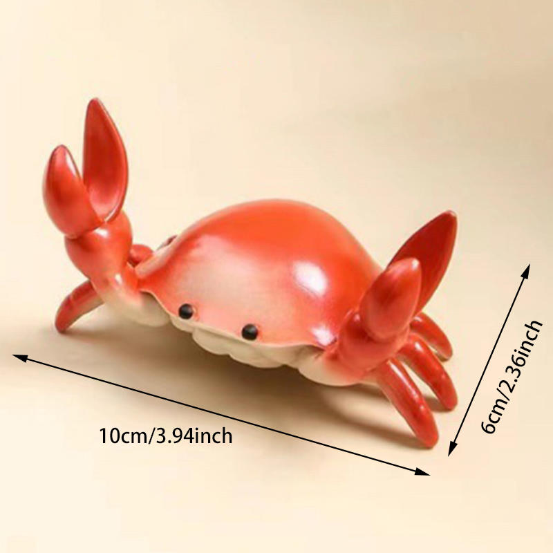 Creative Crab Weightlifting Pen Holder Creative Cute Crab Shelf Cellphone Storage Bracket Storage Rack Crab Model Desktop Ornament