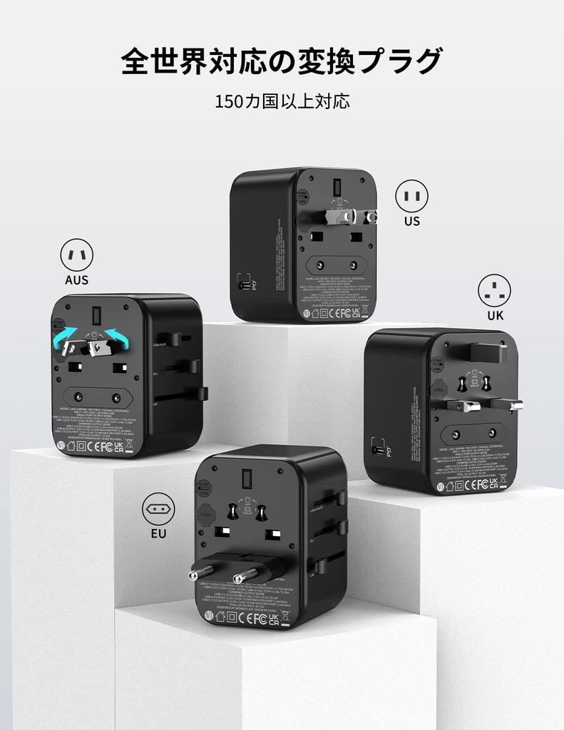 MOMAX 35W PD Overseas Power Conversion Adapter, совместимый со всем миром преобразователь, дорожный адаптер для зарядки 6 устройств одновременно, розетка PD QC bf c