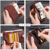 CONTACTS Bifold Leather Genuine Leather Large Storage for Many Coin Perfect As a Gift for Men [Contacts] Men's Wallet, Wallet, Wallet, Wallet,