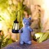 Solar Garden Lights Resin Animal Cat Crafts Ornaments Garden Balcony Home Decoration