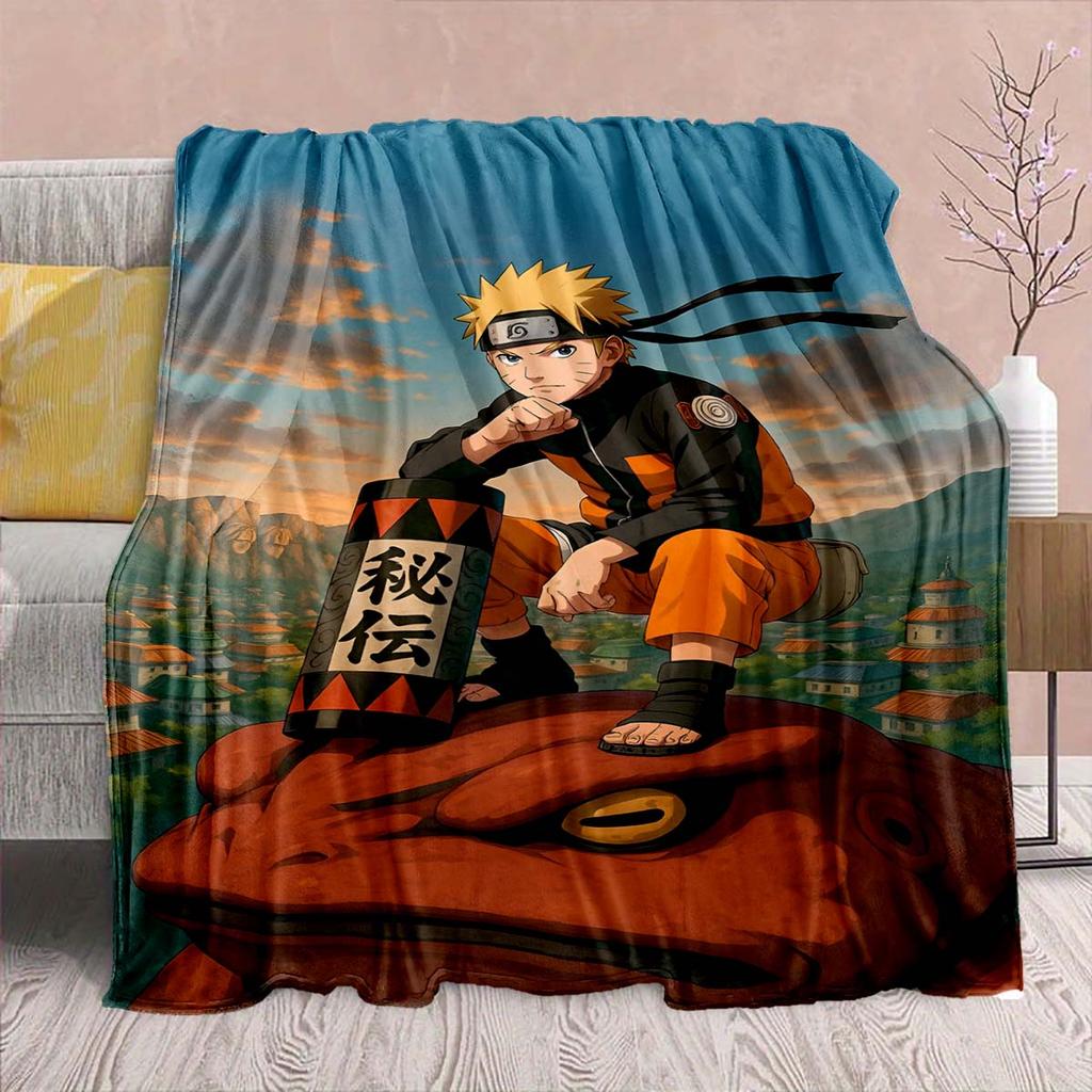 Naruto Anime Flannel Blanket - Soft Warm Perfect for Sofa, Bedding Camping Travel Office Home Decor 