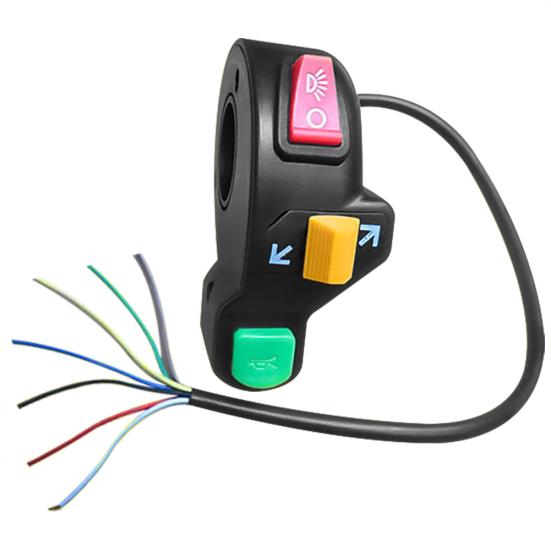 22mm Universal Motorcycle ATV Handlebar Turn Horn On/Off Light Signal Switch