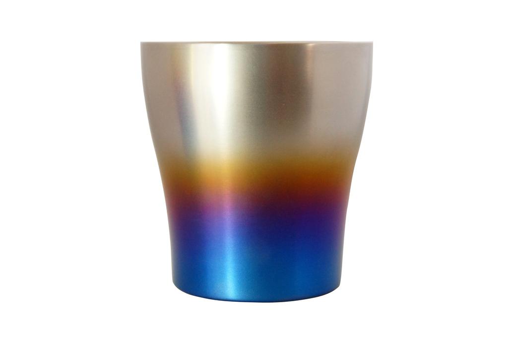 HORIE Made In Niigata Prefecture Pure Titanium Double Tumbler 250cc Fireburn Set of 2 T15FB250SET Tsubame,