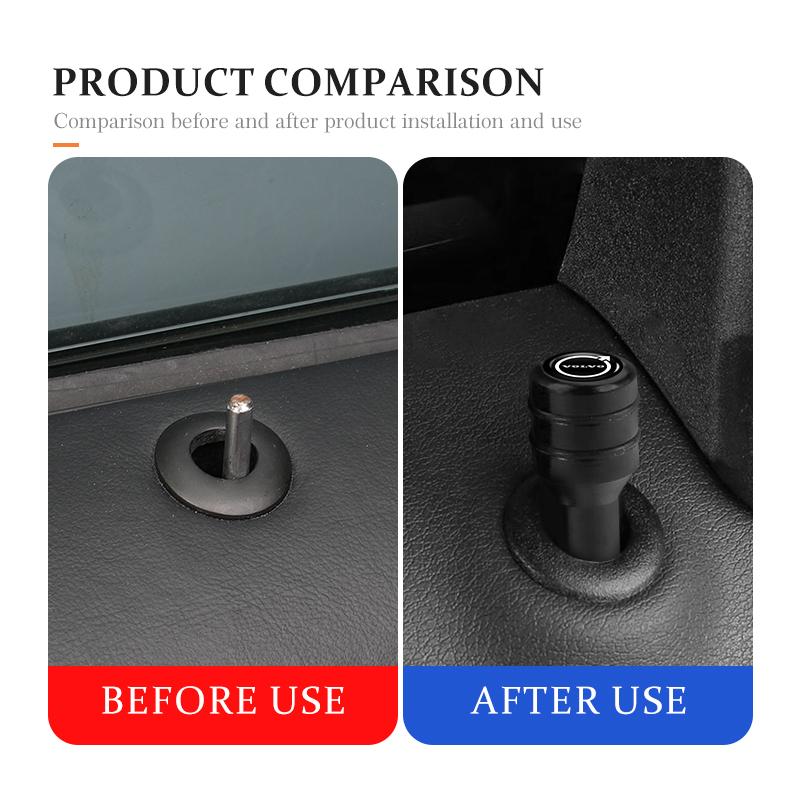 sgjkp3 Car Door Lock Pin Lift Buttom Locking Pins Universal Security For Volvo AWD XC60 S40 XC40 XC90 C30 C70 S60 S80 S90 T6 V40 V50