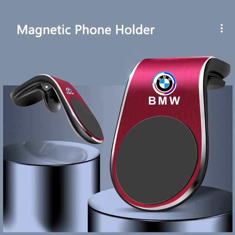 Fashion Car Magnetic L-shaped Phone Holder Car GPS Phone Holder Accessories For BMW 50th Anniversary 3 5 7 series E83 F16 E70