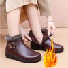 Middle-aged Snow Boots Women's Fashion Winter Warm Short Plush Lined Cotton Shoe