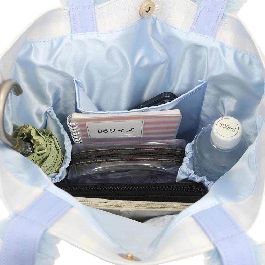 Сумка-тоут Kogimyun x Dolly Mix с рюшами и ручкой, синяя и