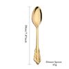 Gold Luxury Dinner Set Western Gold Plated Dinnerware Cutlery 18/10 Stainless Steel Vintage Kitchen Untensile Knife Fork Set