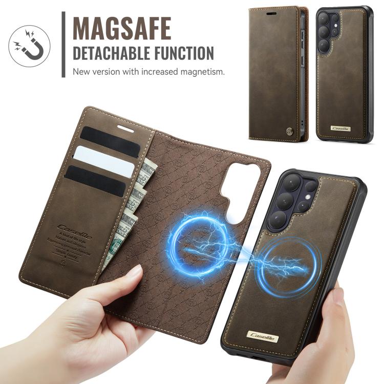 Магнитный кожаный кошелек с RFID-блокировкой для Samsung Galaxy S26 Ultra 5G
