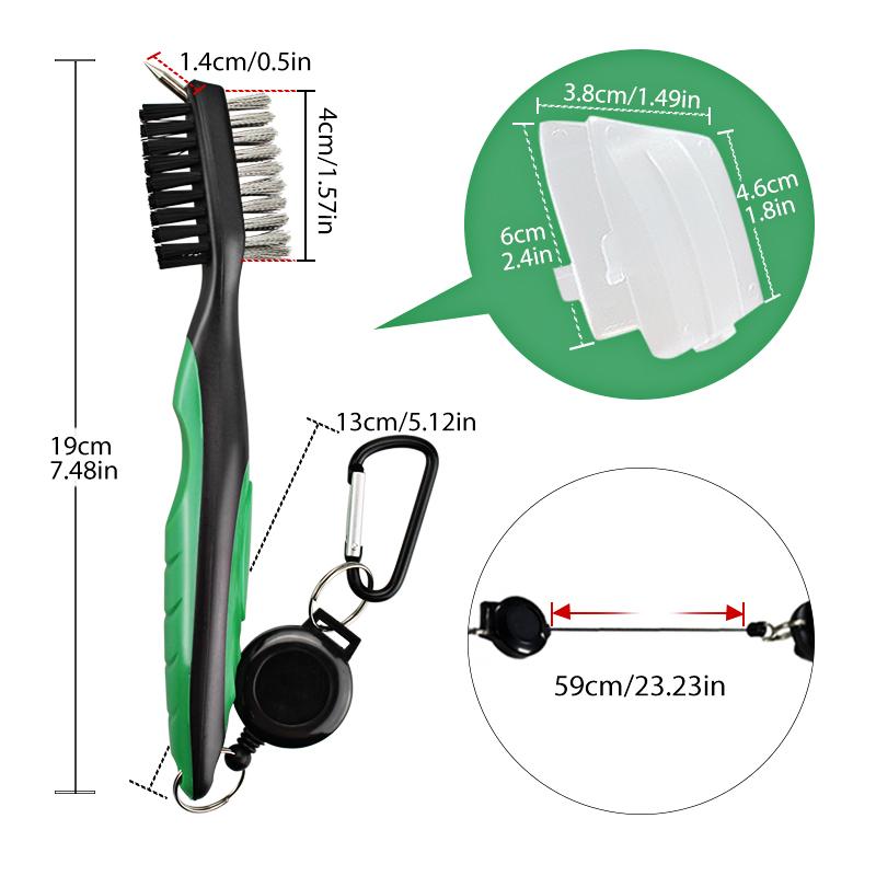 Golf Club Brush Golf Groove Cleaning Brush 2 Sided Golf Putter Wedge Ball Groove Cleaner Kit Cleaning Tool Golf Accessories 5