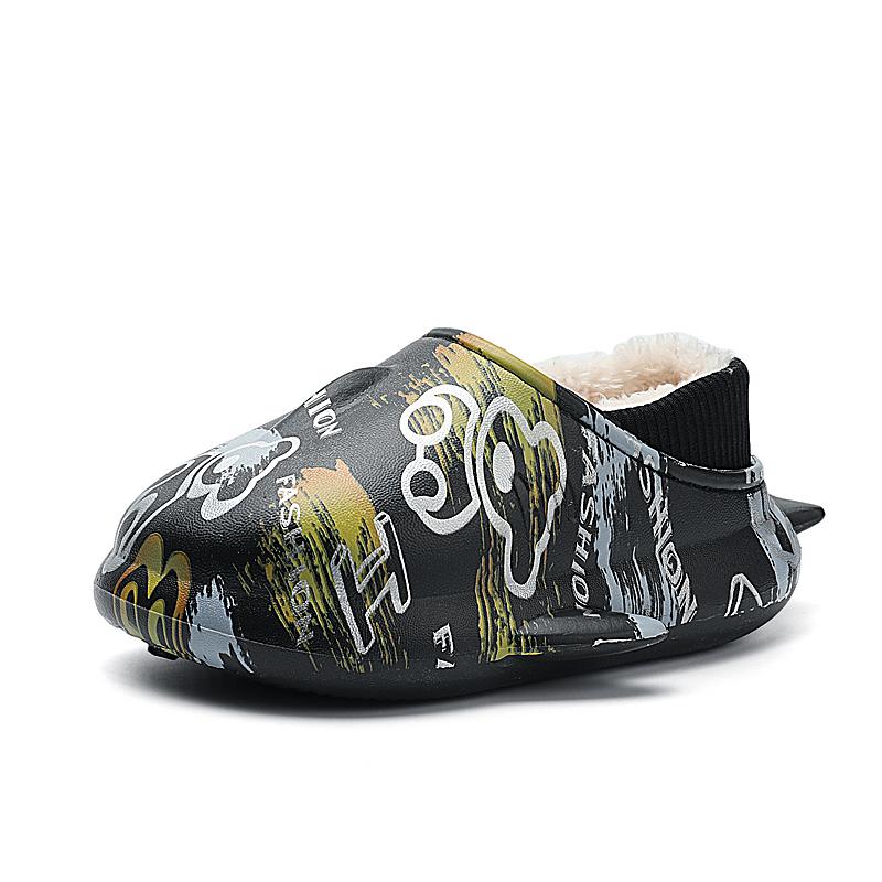 Зимние детские тапочки большого размера на толстой подошве, теплые, хлопковые, для дома, для улицы и дома, хлопковые тапочки 24-35