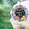 Metal Art Windmill Outdoor Garden Decor Floral Wind Spinner Mother Day Gift for Home Yard Patio Dynamic 2D Wind Chime Decoration