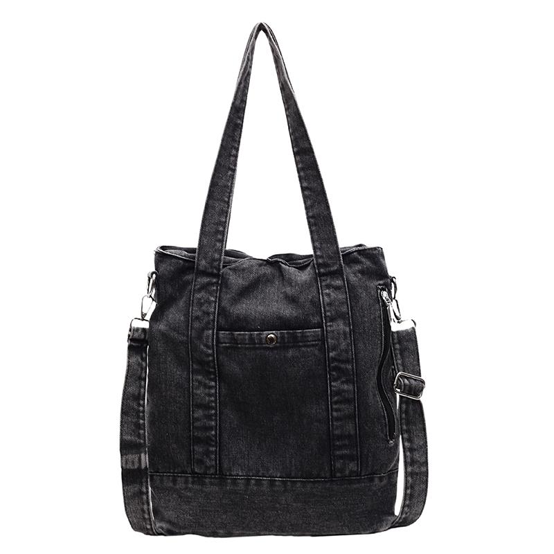 Сумка-тоут из денима, женская сумка на плечо, винтажная сумка