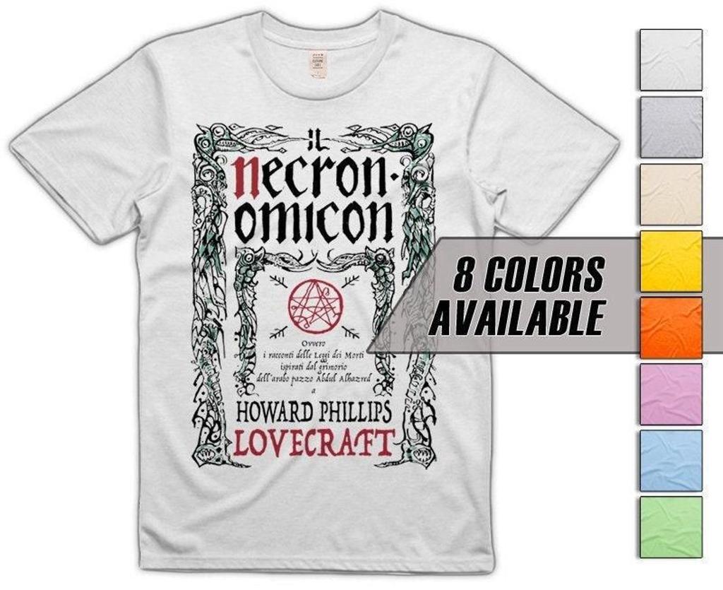 Necronomicon V4 (Lovecraft) Men's T-Shirt all sizes S-5XL 8 Colors available