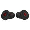 4PCS 1.9inch RC Crawler Rubber Tires 12 Hole Aluminium Alloy Wheels Hub Replacement for SCX10 1 10 Red
