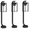 Path Lights 3 pcs Black 60 cm Stainless Steel